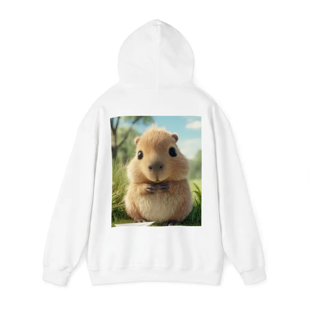 Cute Guinea Pig With Paper Airplane Outdoors – Hoodies