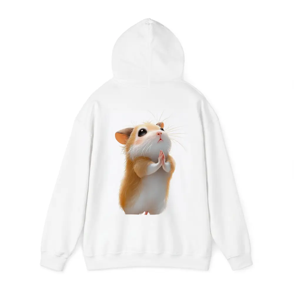 Praying Hamster Cute Animal White Background – Hoodies