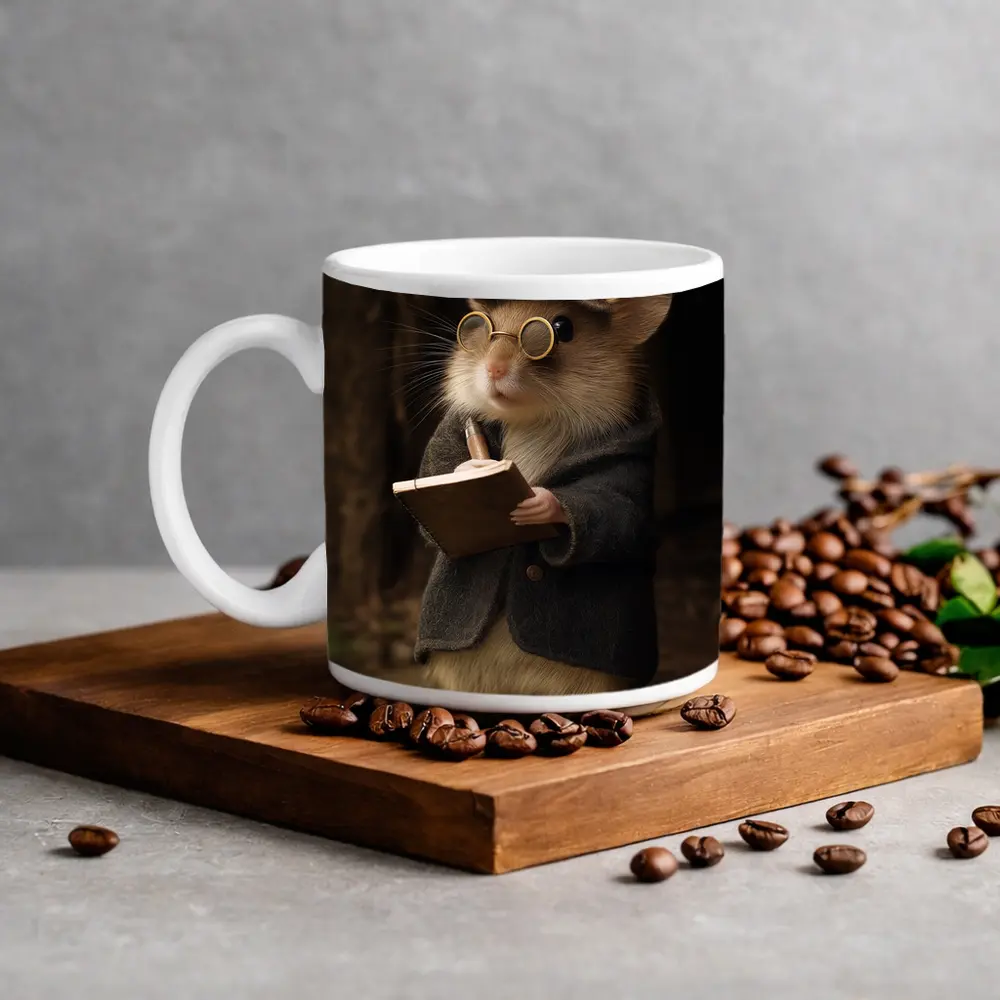 Scholarly Mouse With Book Dark Forest – Mugs