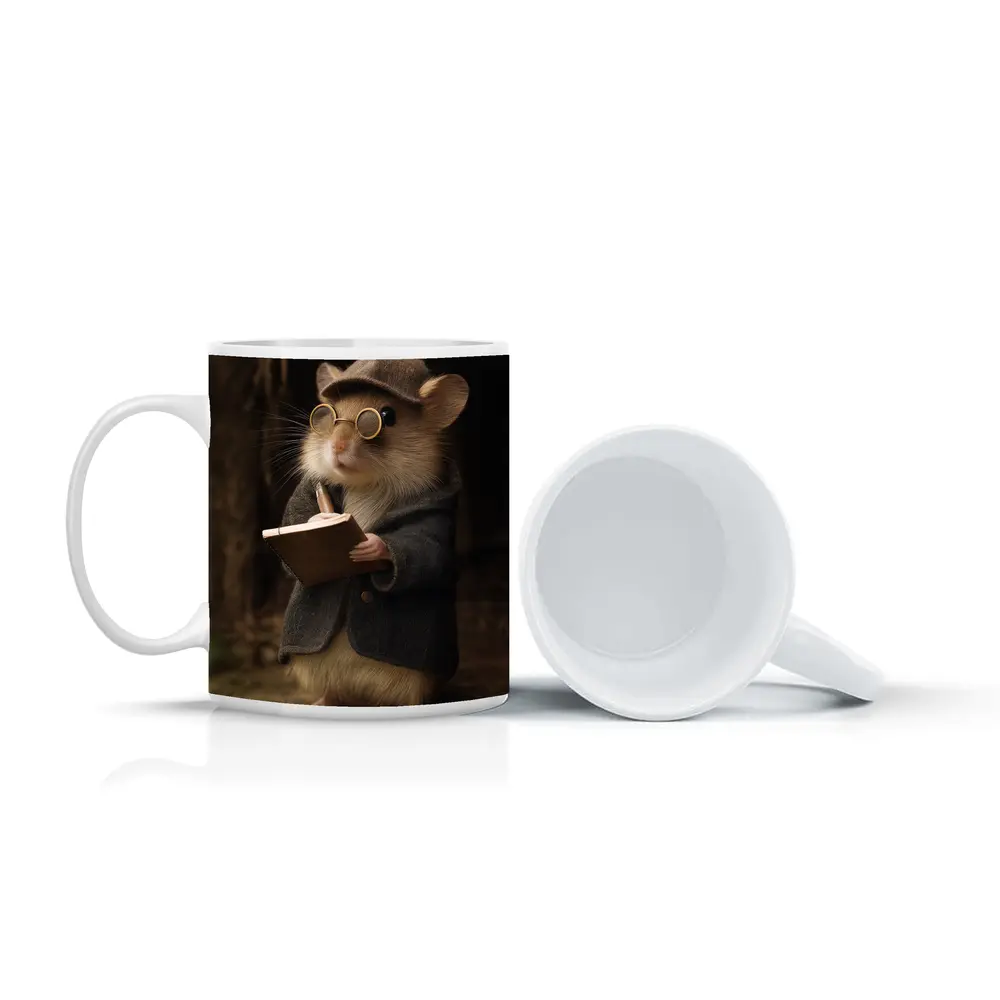 Scholarly Mouse With Book Dark Forest – Mugs