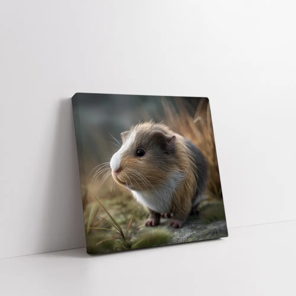 Guinea Pig Close Up Outdoor Grass Setting – Wall Art