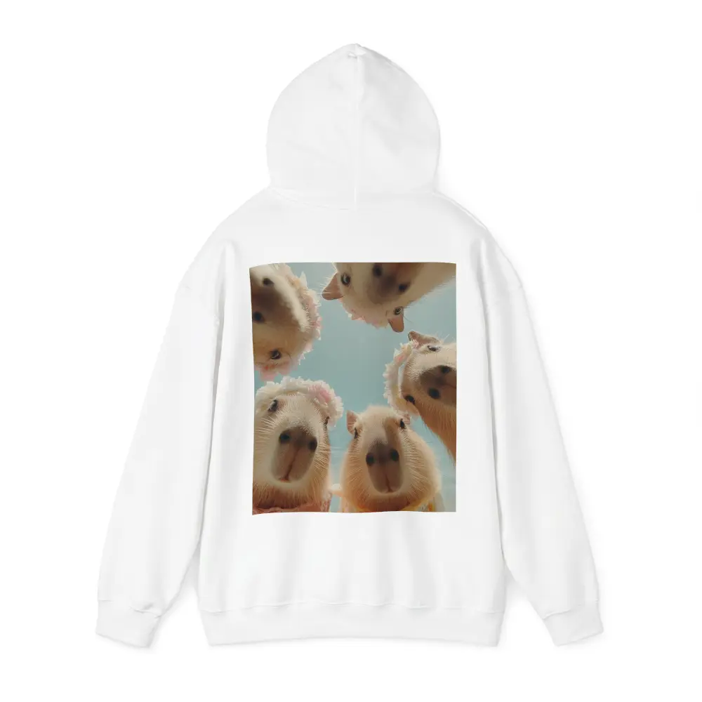 Cute Capybaras In Floral Outfits Sky – Hoodies