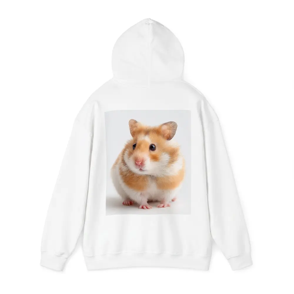 Fluffy Syrian Hamster On White Background – Hoodies
