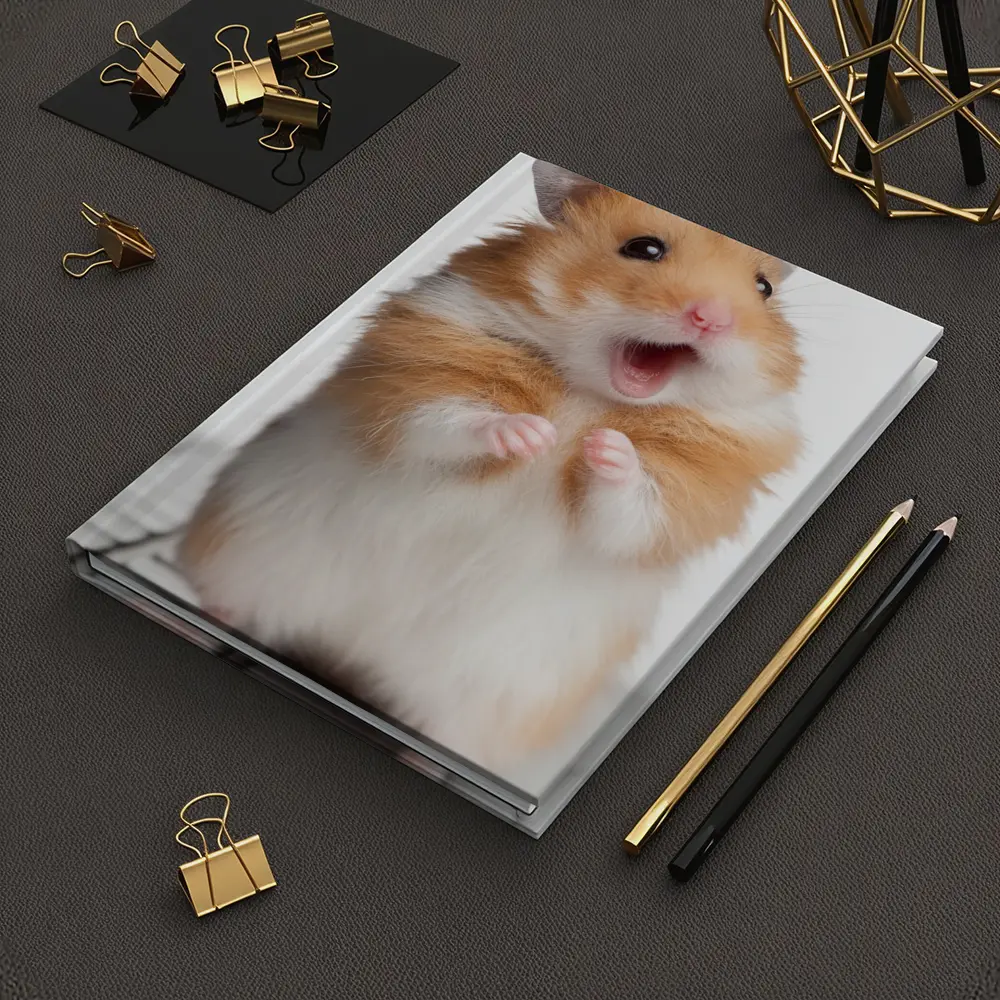 Surprised Hamster Standing On Keyboard White – Notebooks