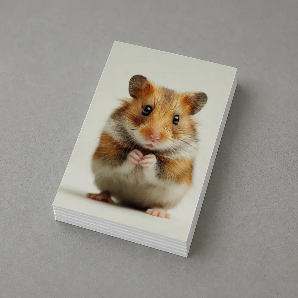 Syrian Hamster Portrait On White Background – Postcards