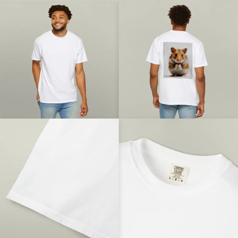 Syrian Hamster Portrait On White Background – T-Shirts