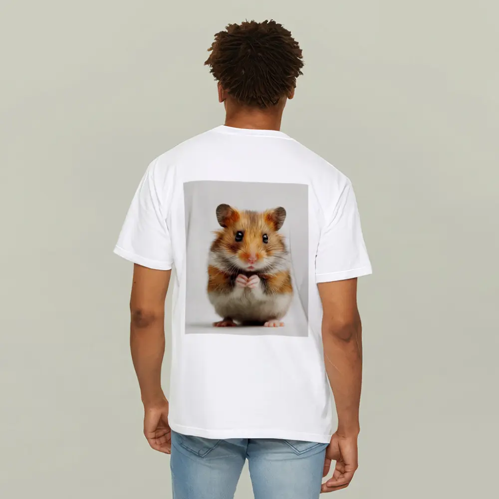 Syrian Hamster Portrait On White Background – T-Shirts