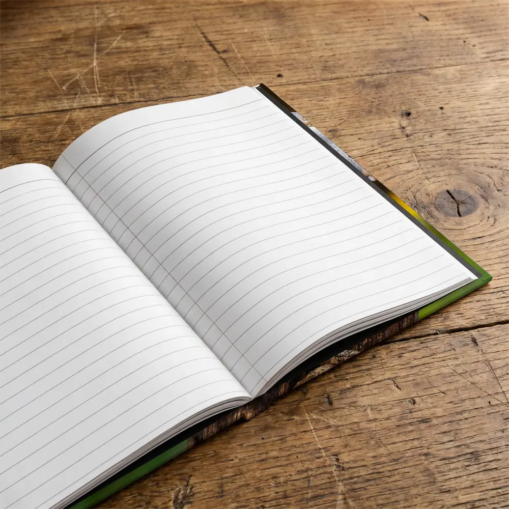 Two Barn Owls Perched On Wooden Post – Notebooks