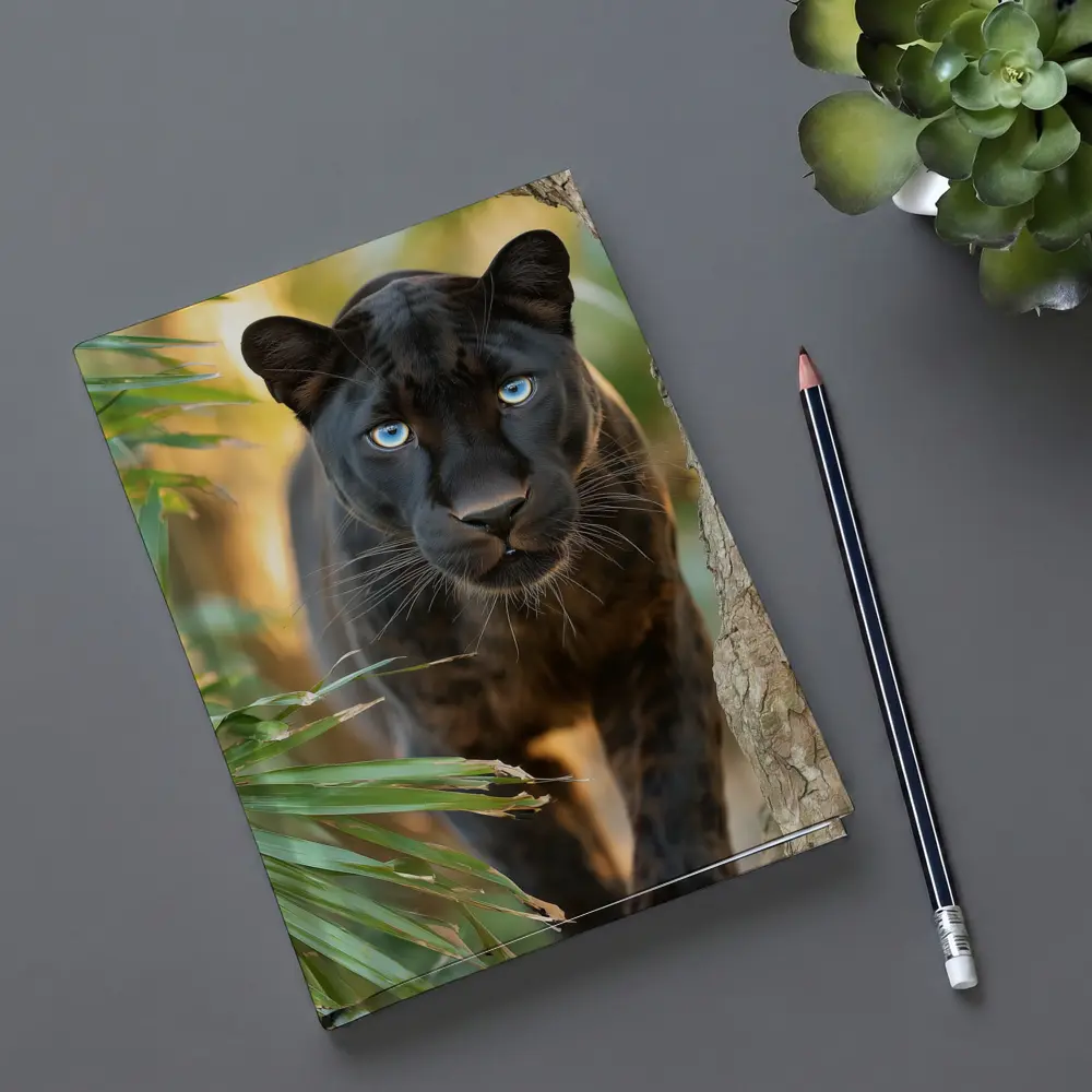 Black Panther Blue Eyes Jungle Forest – Notebooks