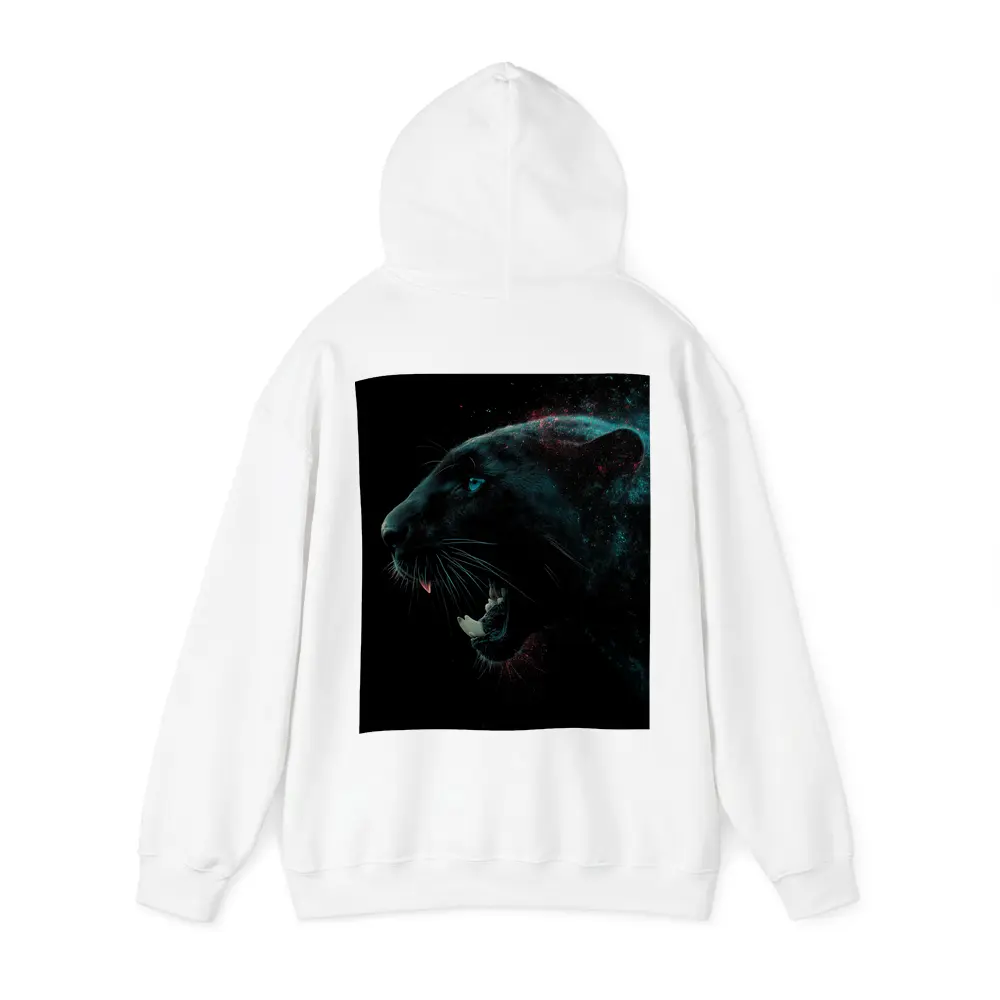 Black Panther Roaring Dark Cosmic Background – Hoodies