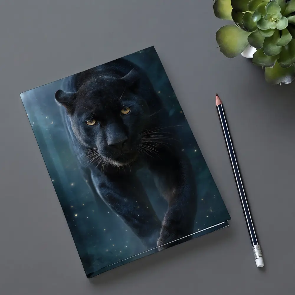 Black Panther Walking Through Mystic Night – Notebooks