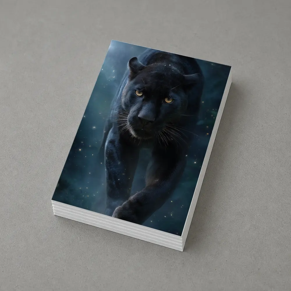Black Panther Walking Through Mystic Night – Postcards