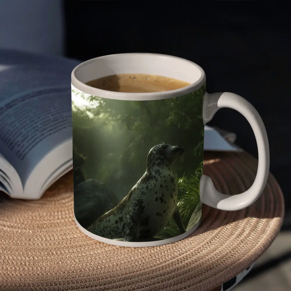 Spotted Seal Resting in Jungle Forest – Mugs