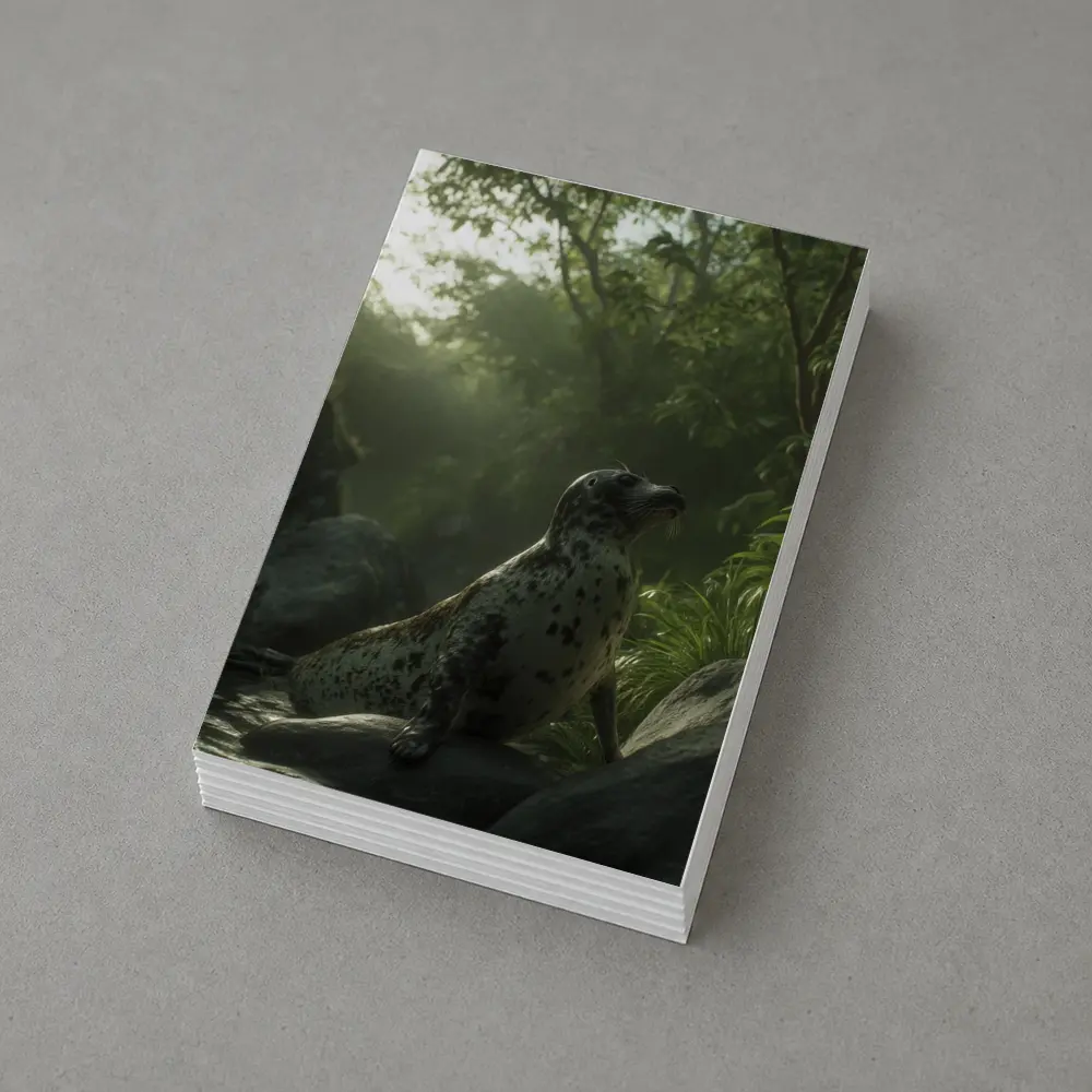 Spotted Seal Resting in Jungle Forest – Postcards