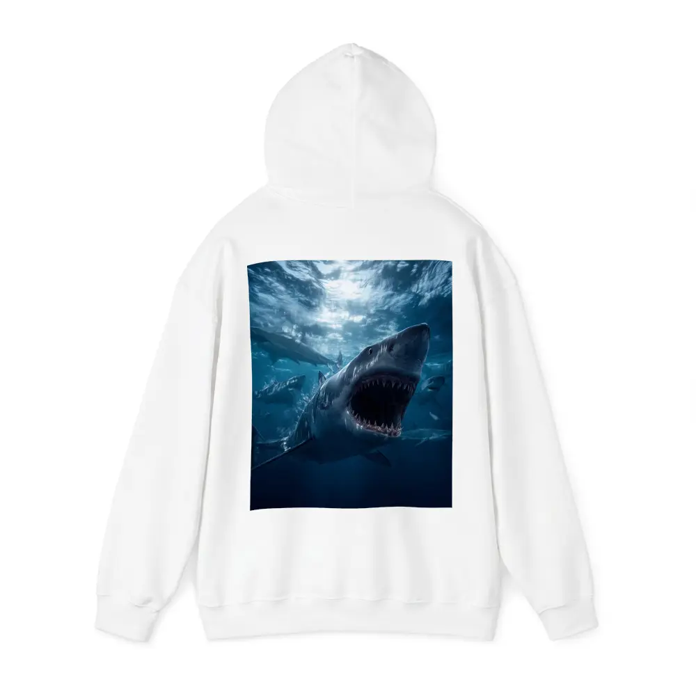 Great White Shark Open Jaws Deep Ocean – Hoodies