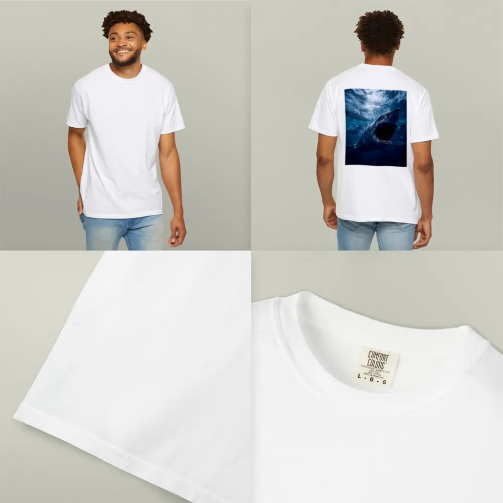 Great White Shark Open Jaws Deep Ocean – T-Shirts