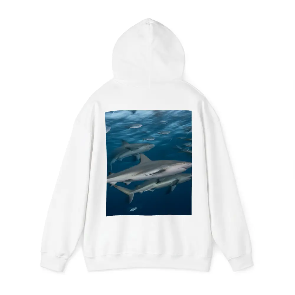 Sharks Swimming Together in Deep Blue Ocean – Hoodies