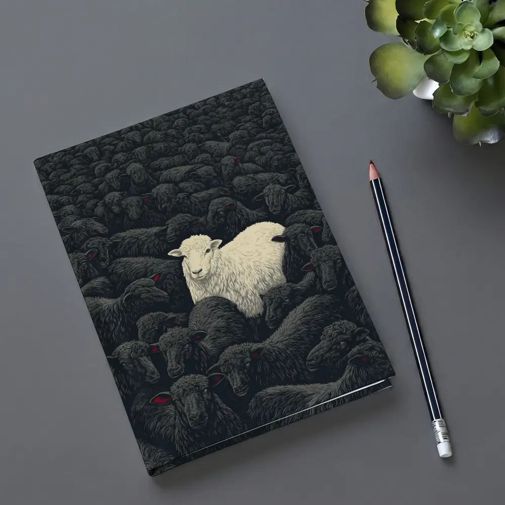 White Sheep Standing Out Dark Flock – Notebooks