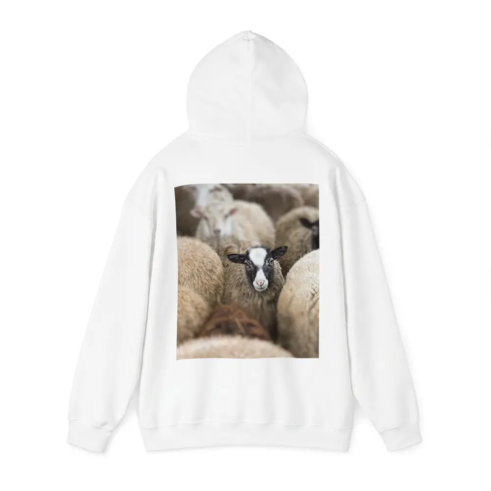 Black Faced Sheep Standing Among Flock – Hoodies