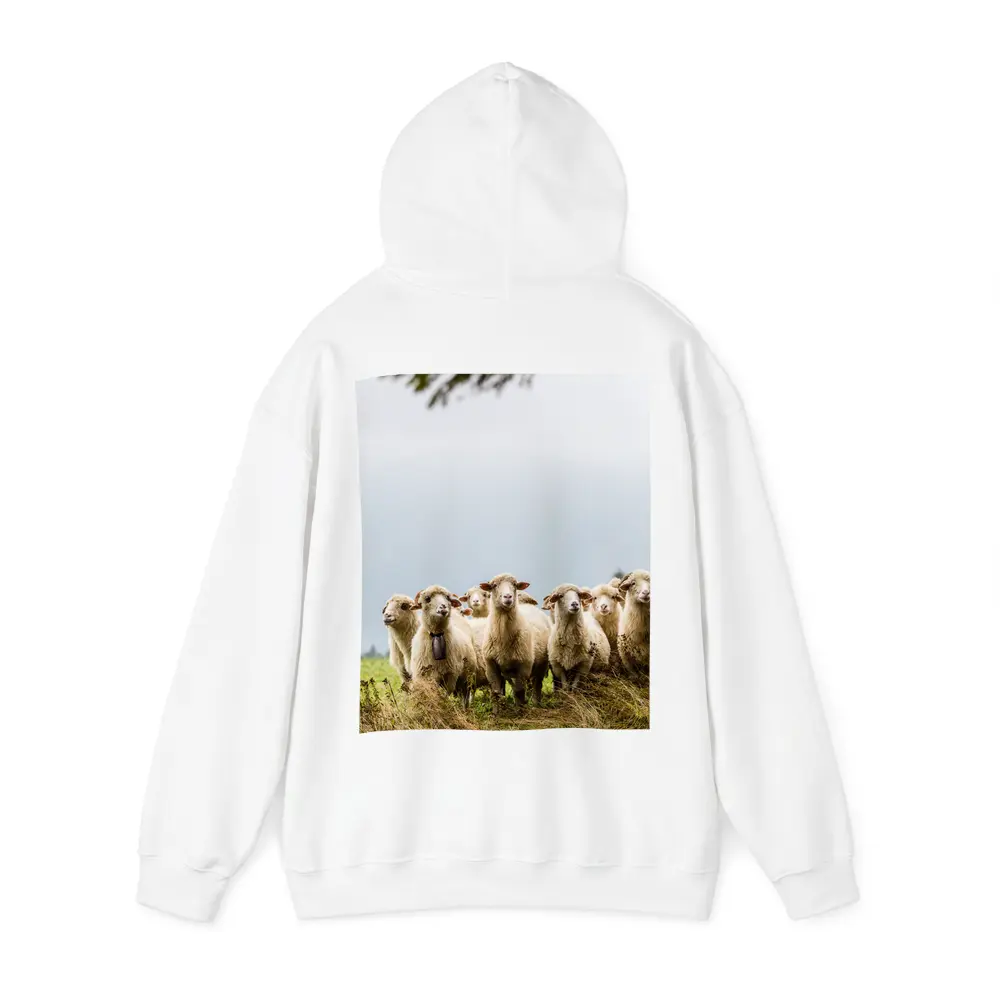Flock of Sheep Standing in Green Field – Hoodies