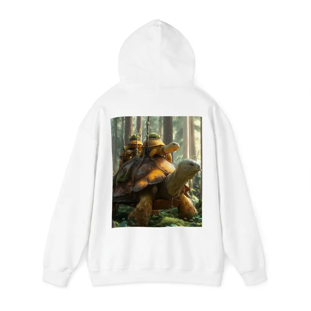 Fantasy Tortoise Warriors Riding Forest Path – Hoodies