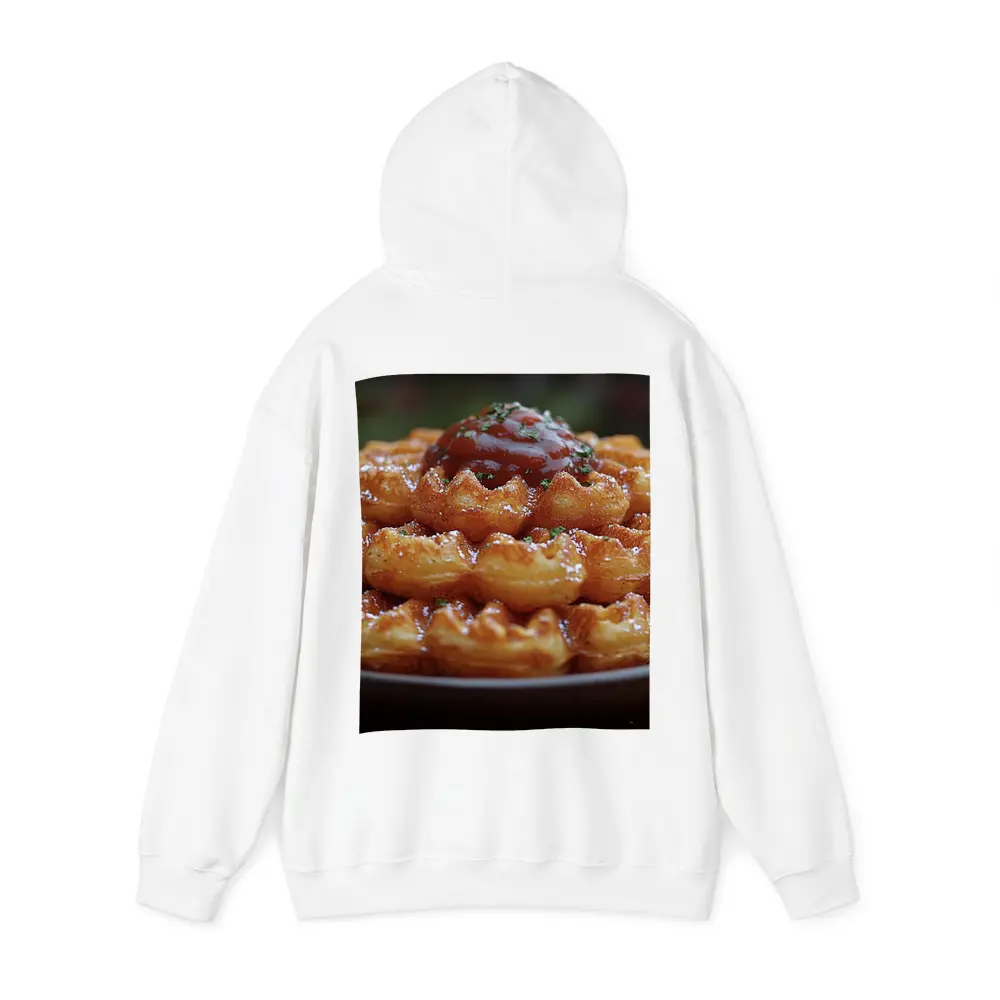 Stacked Waffles With Tomato Sauce Plate – Hoodies