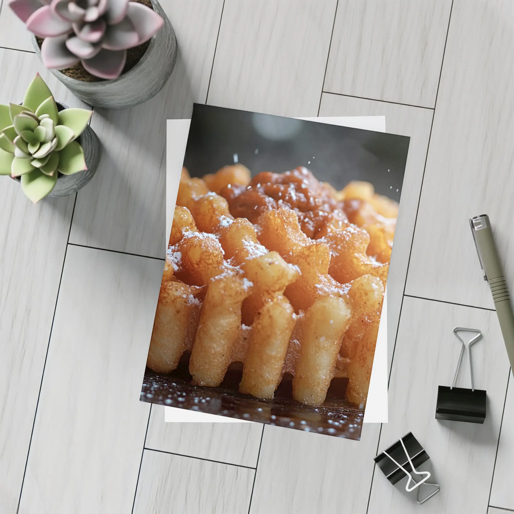 Funnel Cake Powdered Sugar Street Fair Food – Postcards