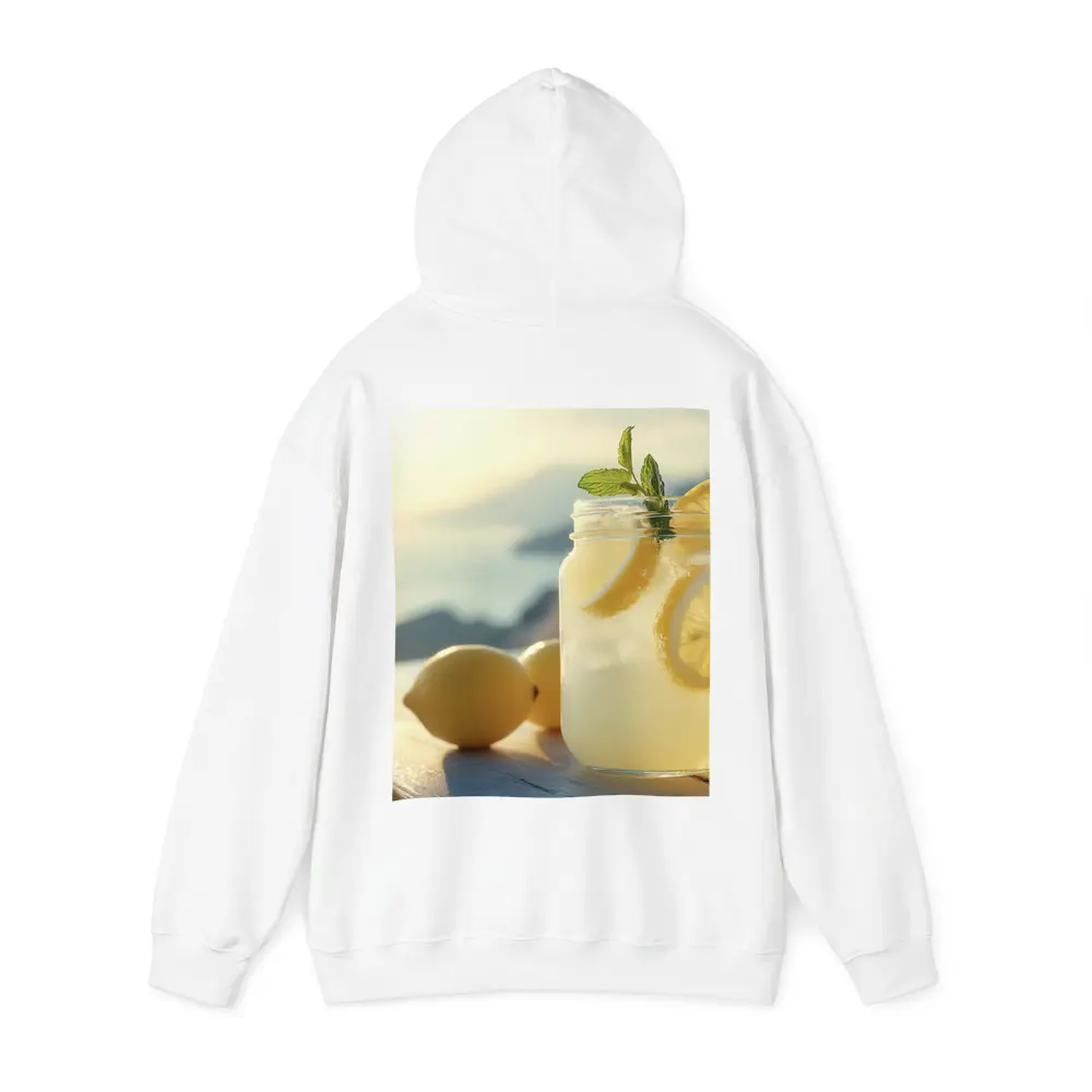 Lemonade Mason Jar Sunny Coastal Setting – Hoodies