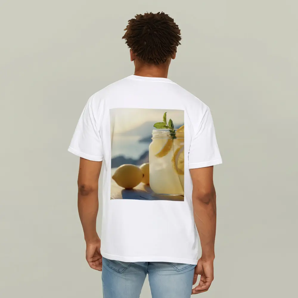 Lemonade Mason Jar Sunny Coastal Setting – T-Shirts