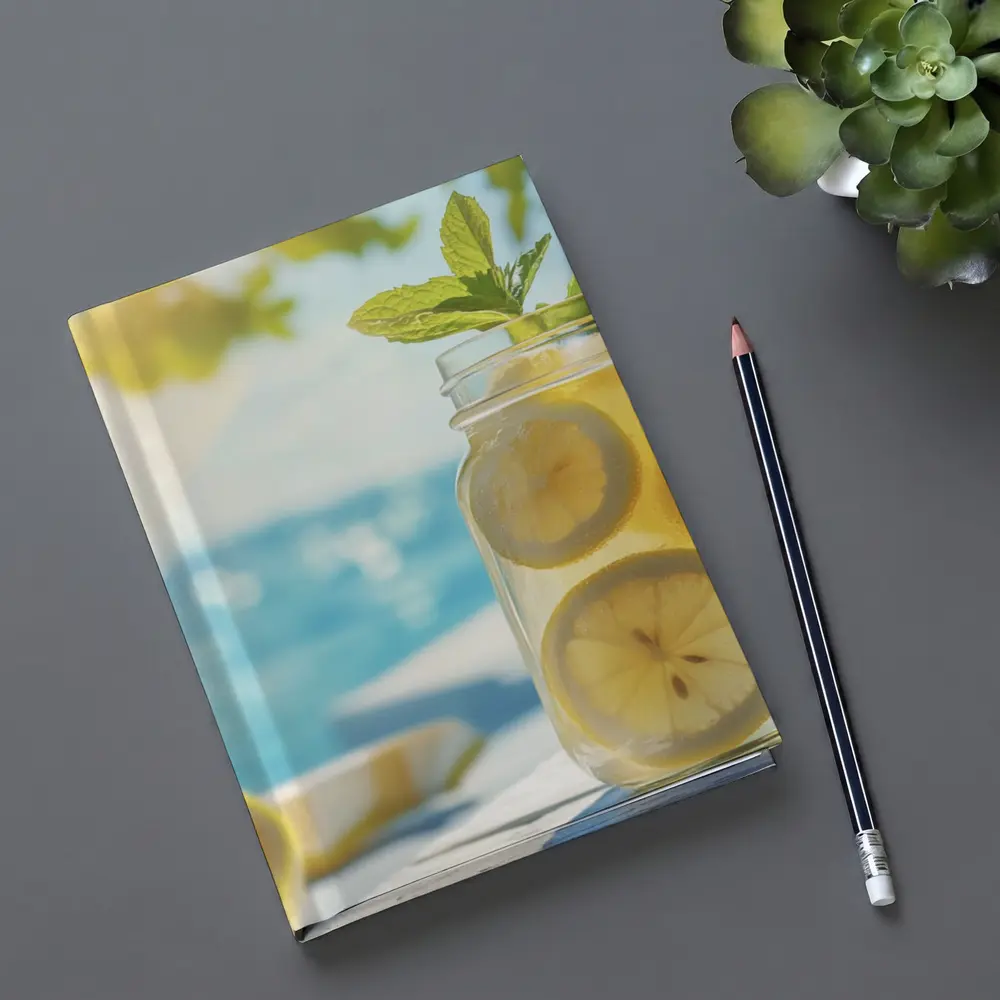 Lemonade Mason Jar Mint Summer Beach – Notebooks