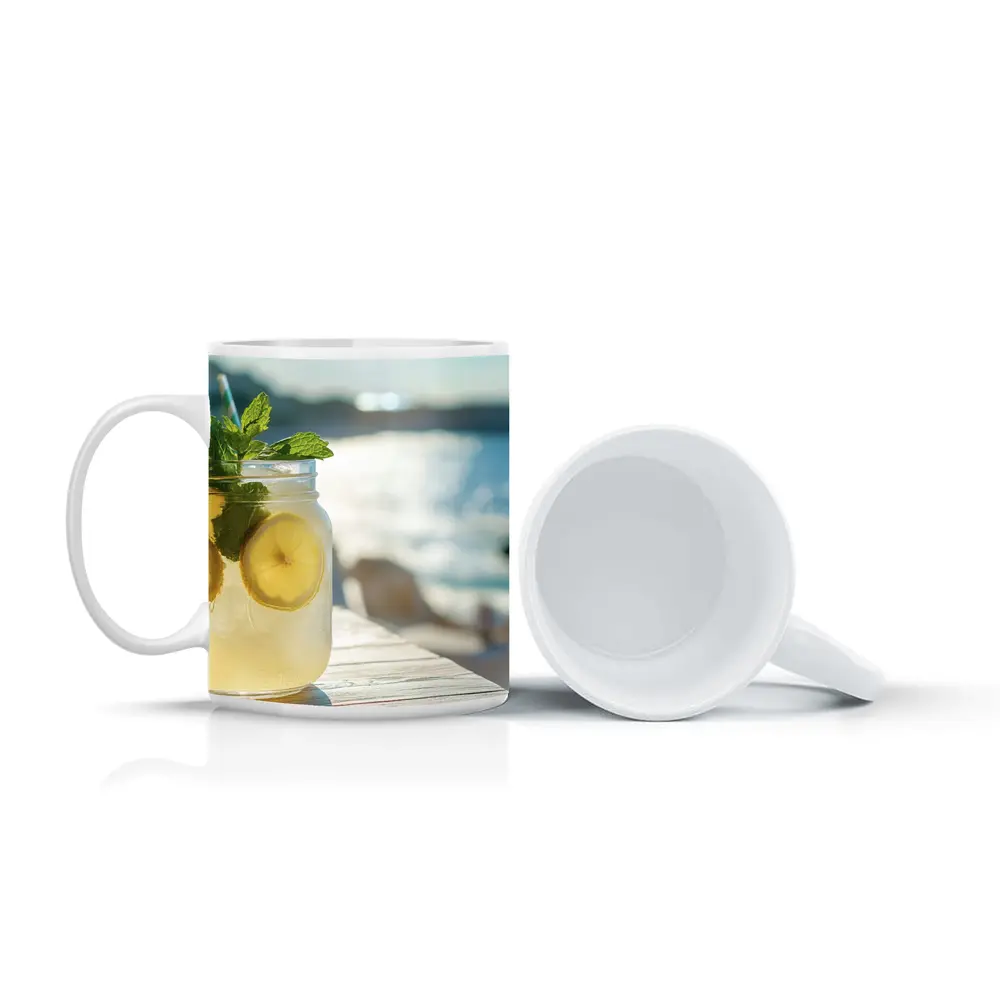 Lemonade Mason Jar Mint Ocean View – Mugs