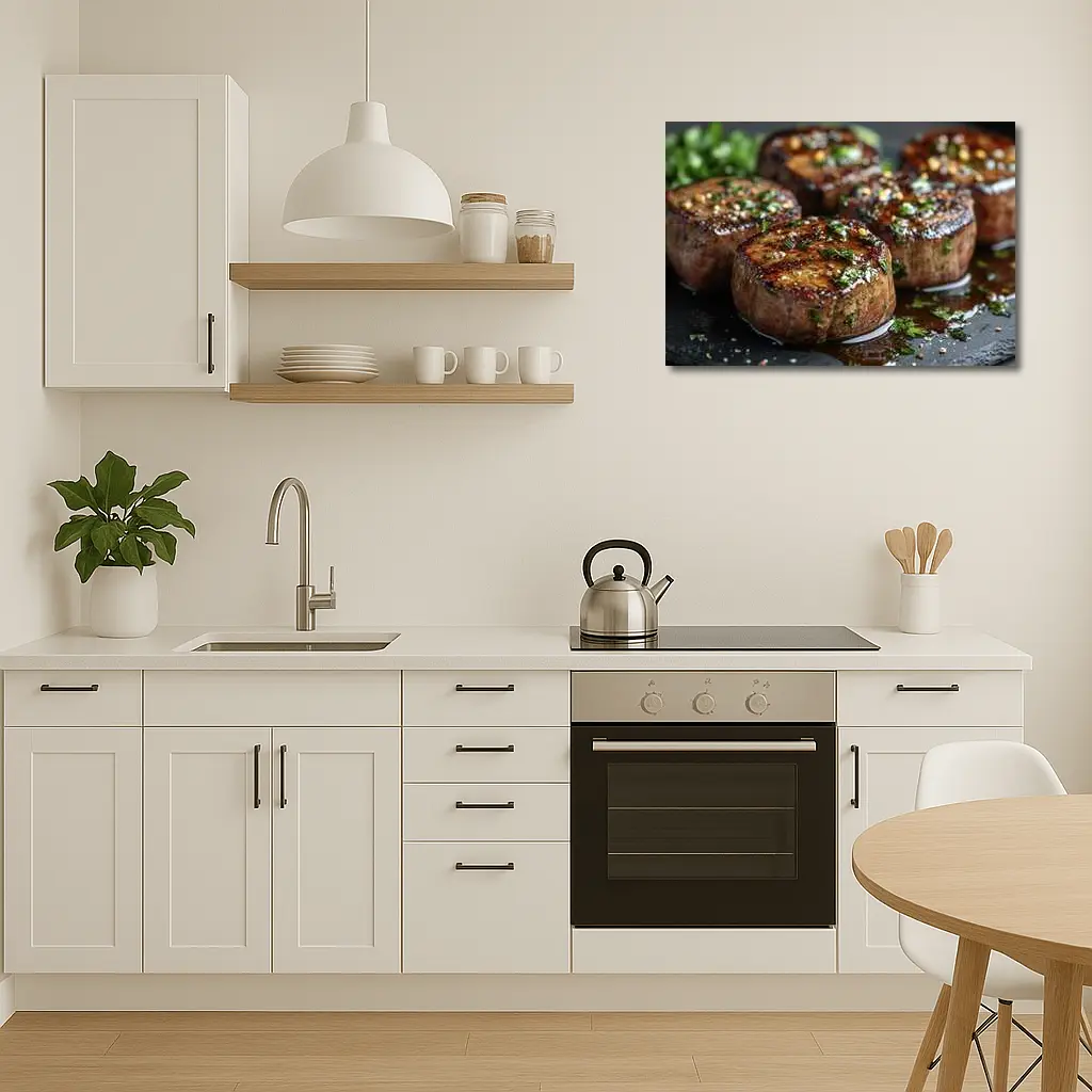 Grilled Filet Mignon Steaks With Herb Garnish – Wall Art