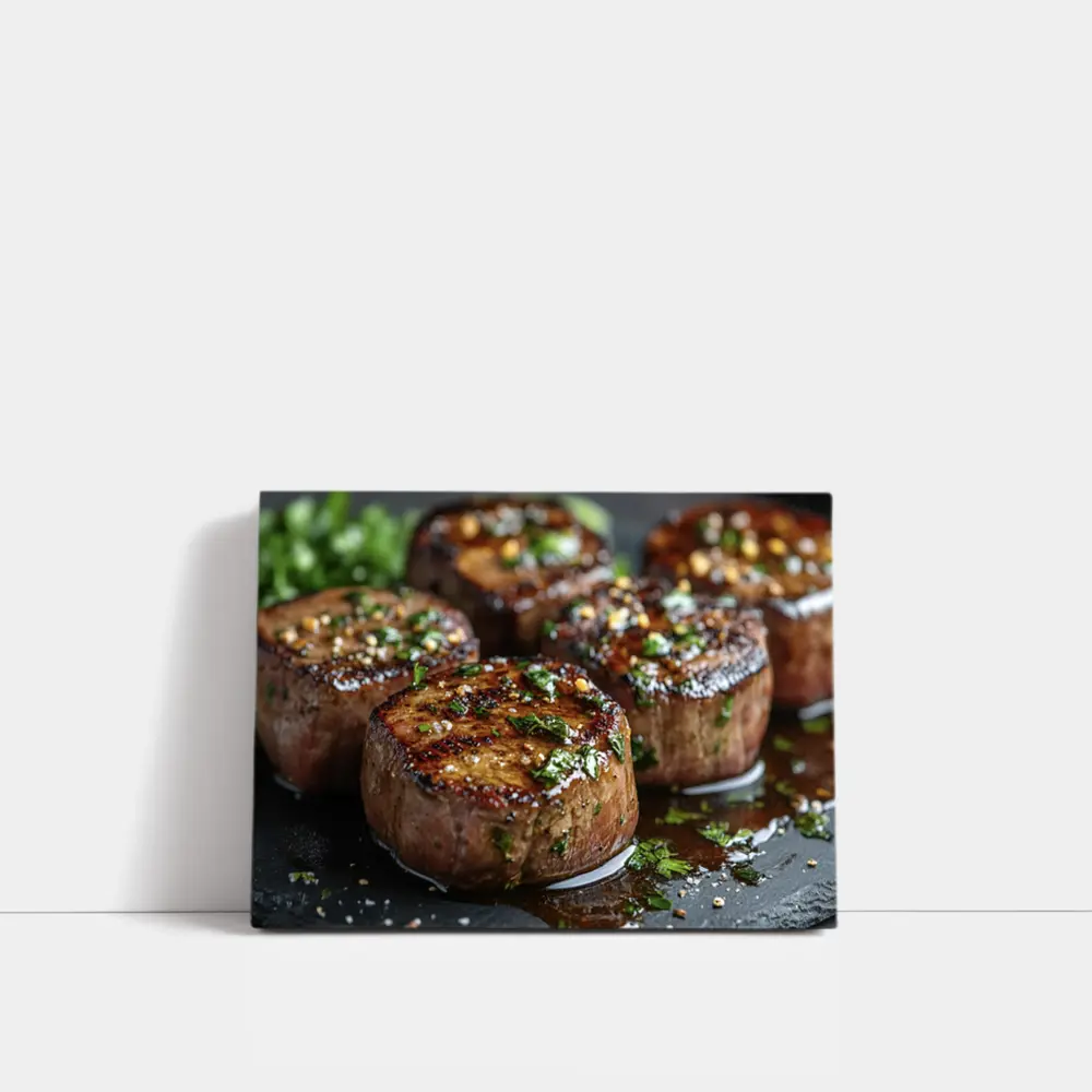 Grilled Filet Mignon Steaks With Herb Garnish – Wall Art