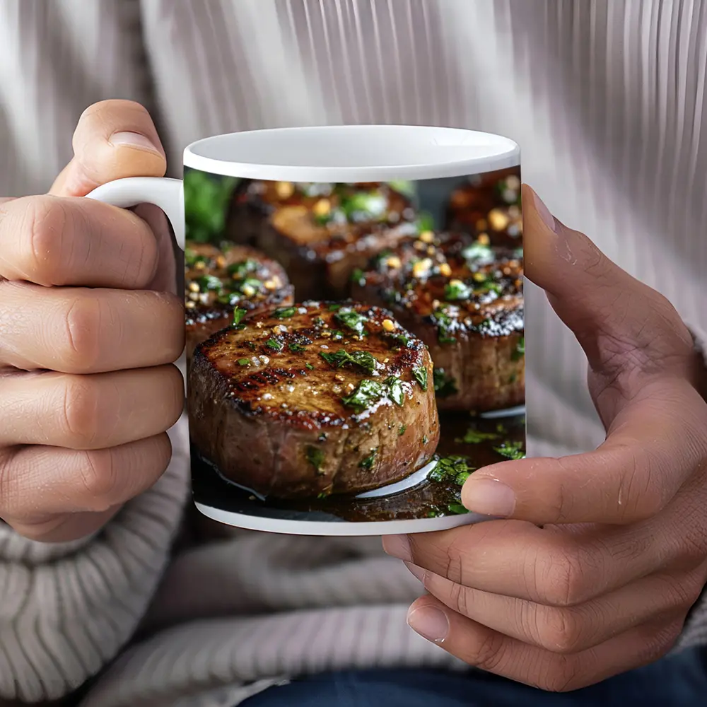 Grilled Filet Mignon Steaks With Herb Garnish – Mugs