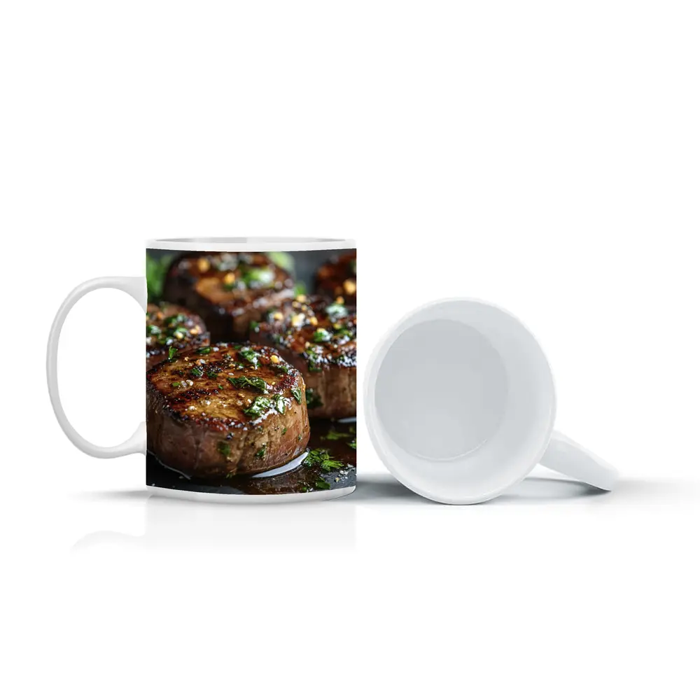 Grilled Filet Mignon Steaks With Herb Garnish – Mugs