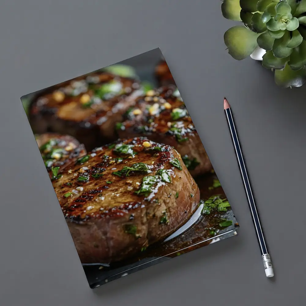 Grilled Filet Mignon Steaks With Herb Garnish – Notebooks
