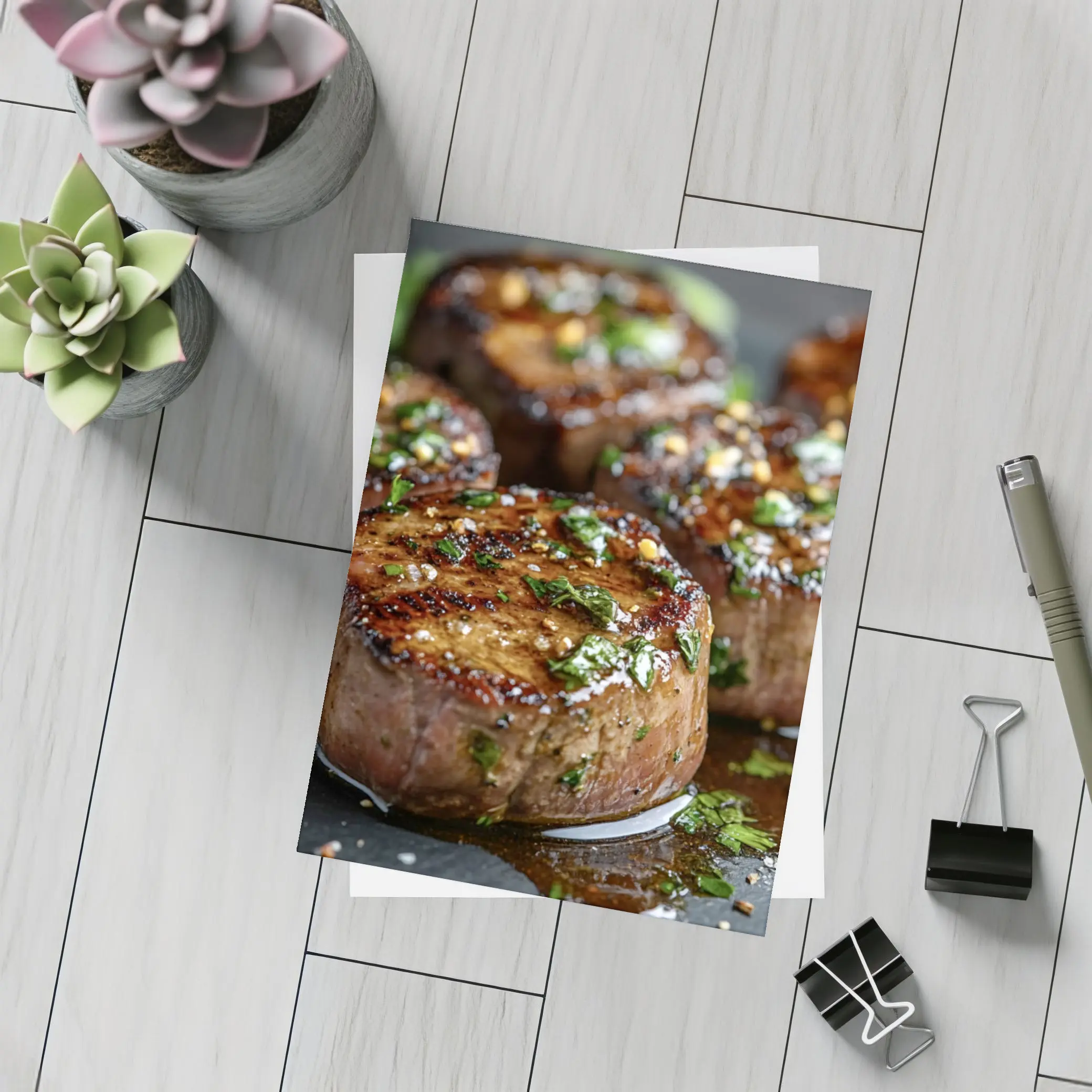 Grilled Filet Mignon Steaks With Herb Garnish – Postcards