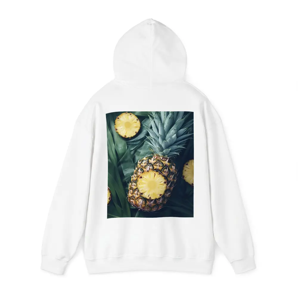 Pineapple Slices On Tropical Palm Leaves – Hoodies