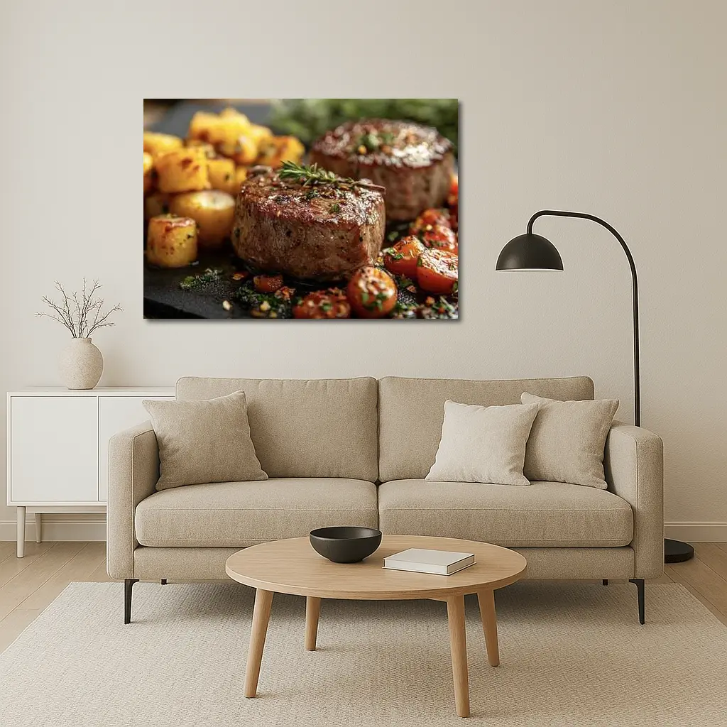 Seared Beef Filet Roasted Potatoes Cherry Tomatoes – Wall Art