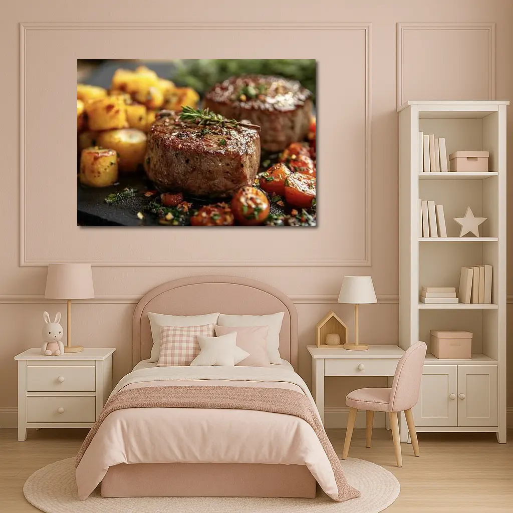 Seared Beef Filet Roasted Potatoes Cherry Tomatoes – Wall Art