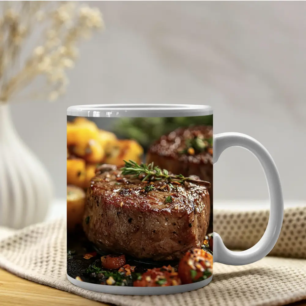 Seared Beef Filet Roasted Potatoes Cherry Tomatoes – Mugs