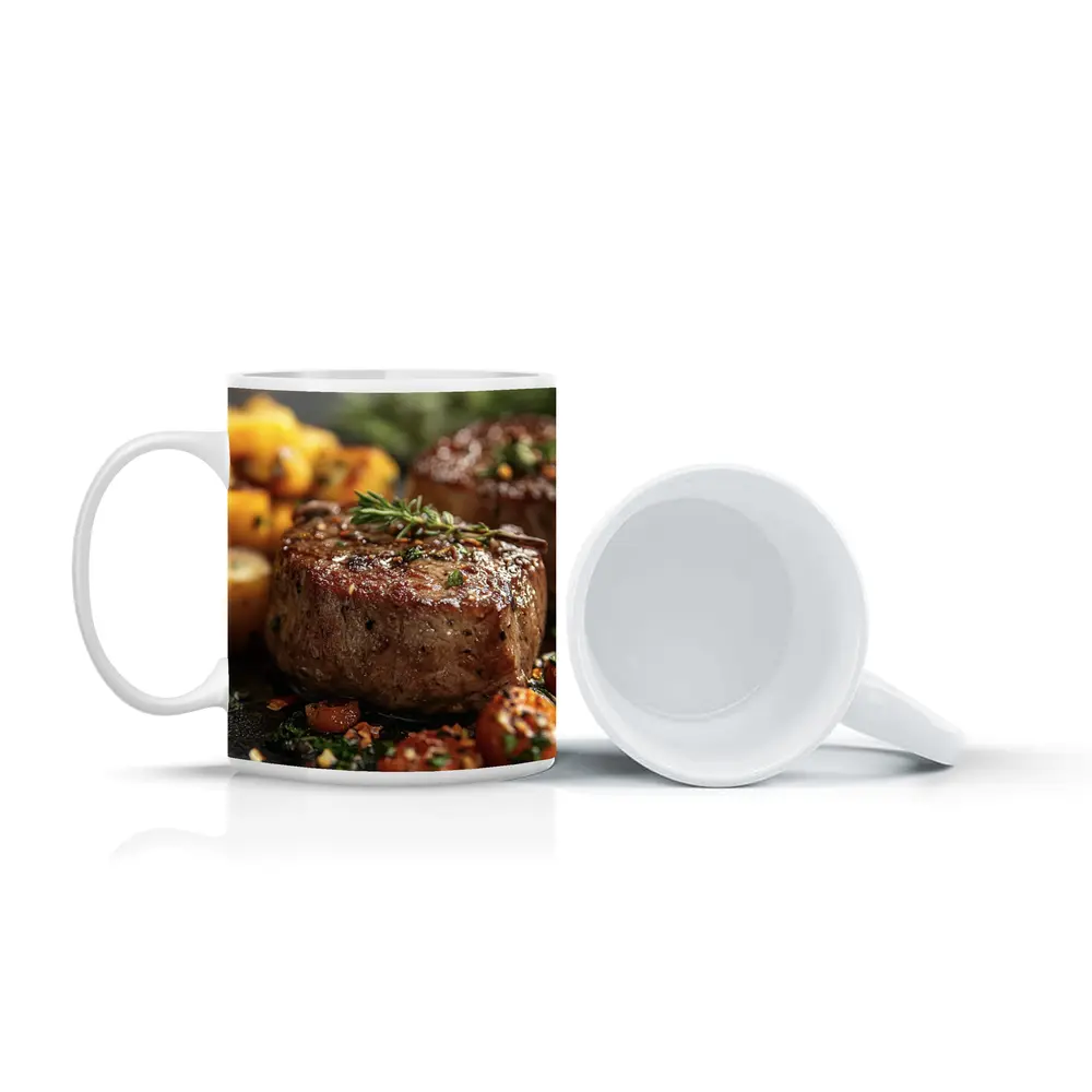 Seared Beef Filet Roasted Potatoes Cherry Tomatoes – Mugs