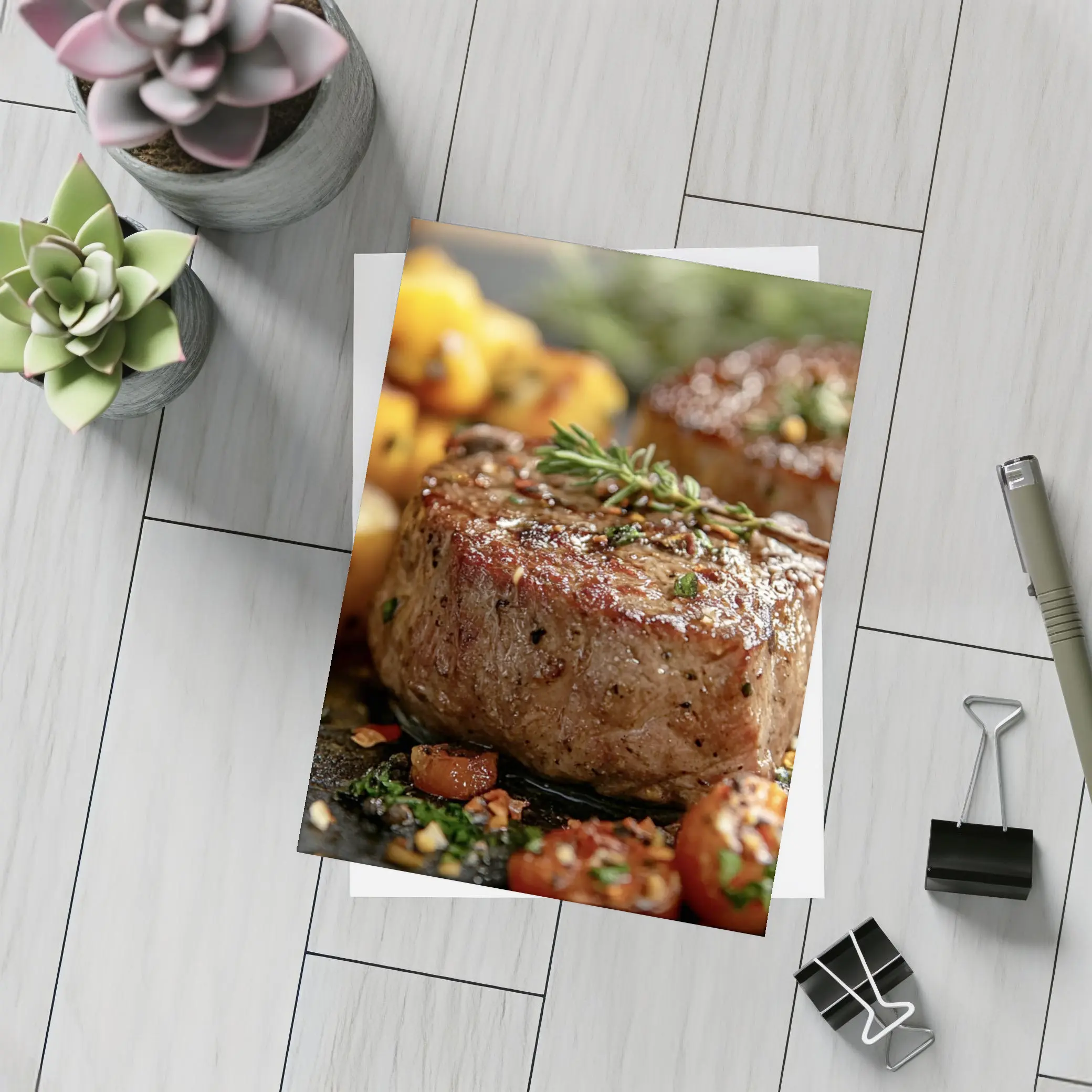 Seared Beef Filet Roasted Potatoes Cherry Tomatoes – Postcards