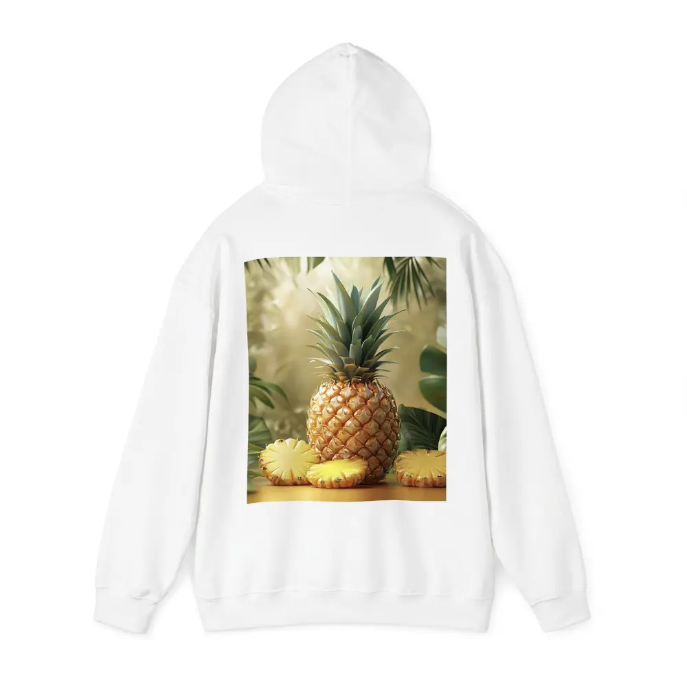 Fresh Pineapple Slices Tropical Green Leaves – Hoodies