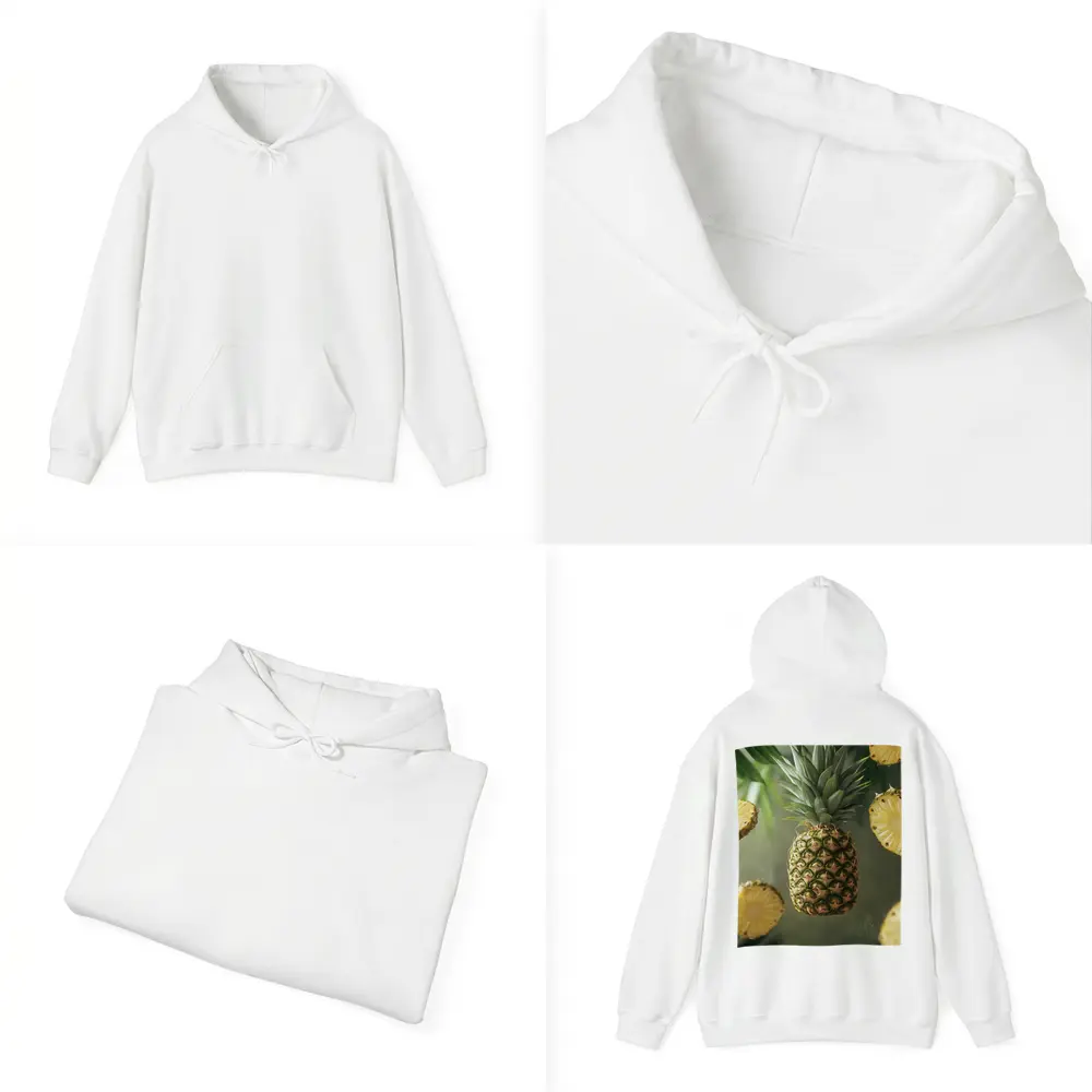 Floating Pineapple Slices Tropical Palm Leaves – Hoodies