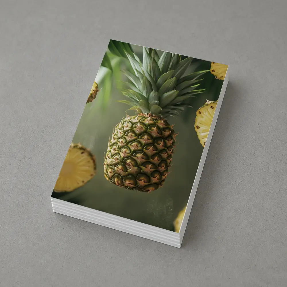 Floating Pineapple Slices Tropical Palm Leaves – Postcards