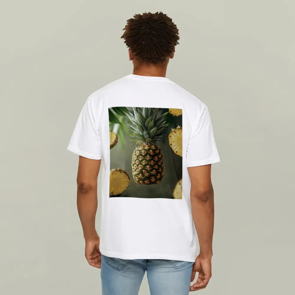 Floating Pineapple Slices Tropical Palm Leaves – T-Shirts