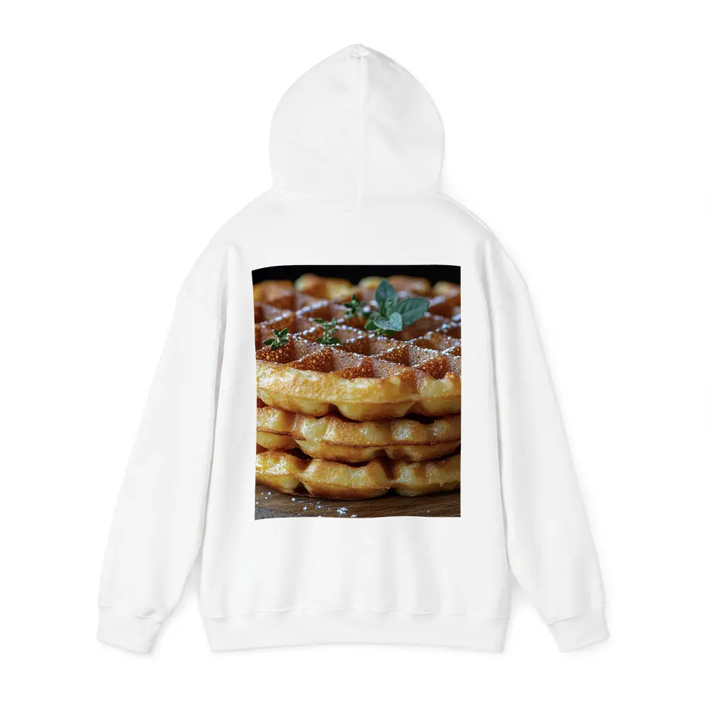 Golden Belgian Waffles Stack With Mint – Hoodies