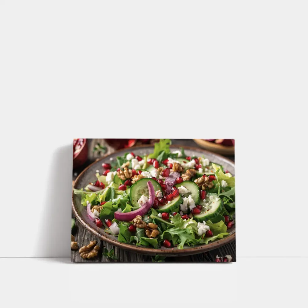 Pomegranate Walnut Feta Green Salad Bowl – Wall Art
