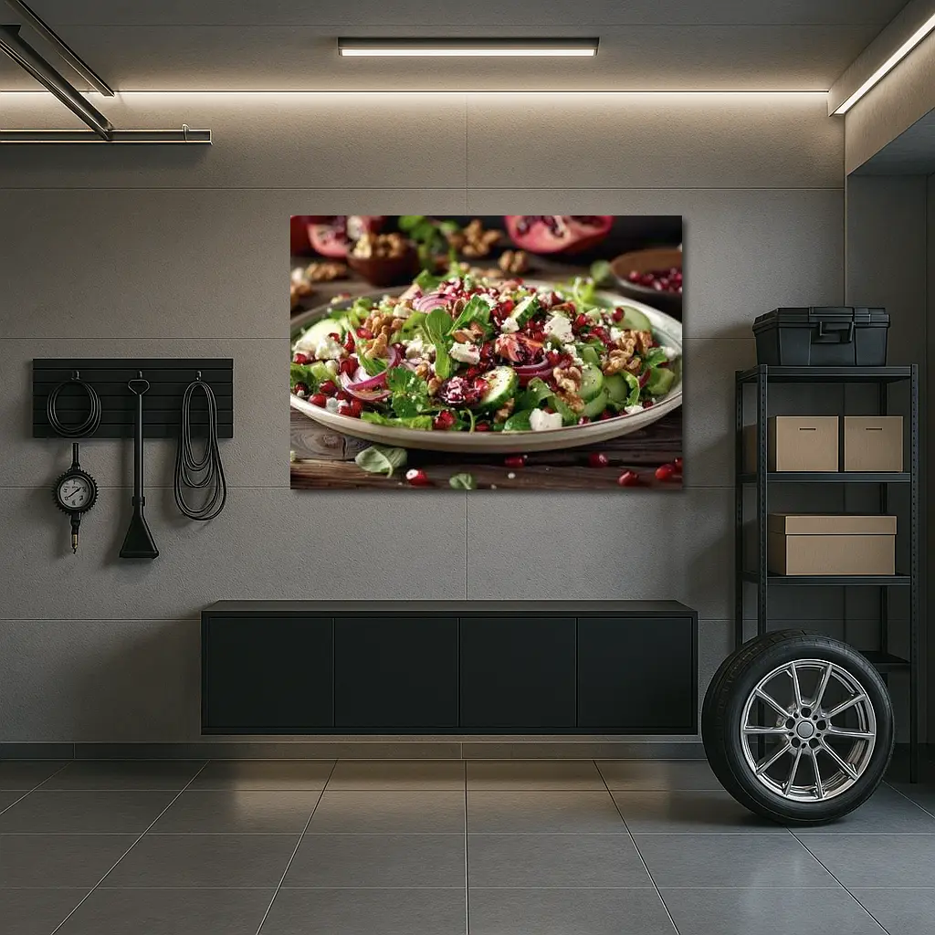 Pomegranate Walnut Feta Green Salad Plate – Wall Art
